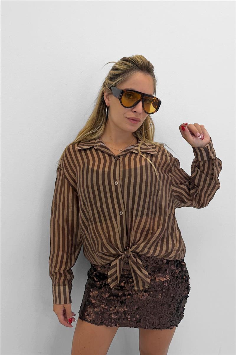 camicia leggermente trasparente trace
